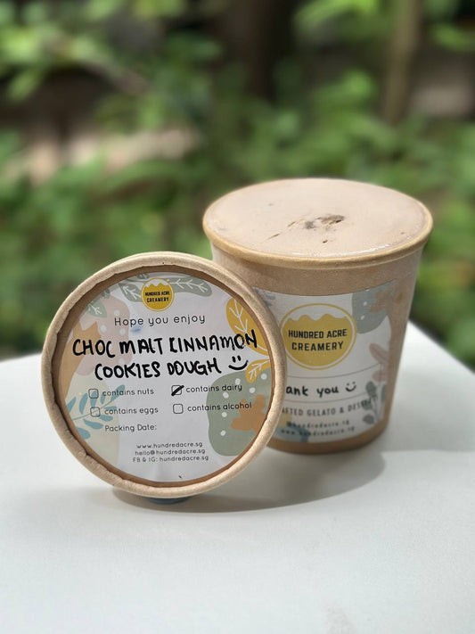 [PINT] Choc Malt Cinnamon Cookies Dough with Choc Chip Medley (470ml)