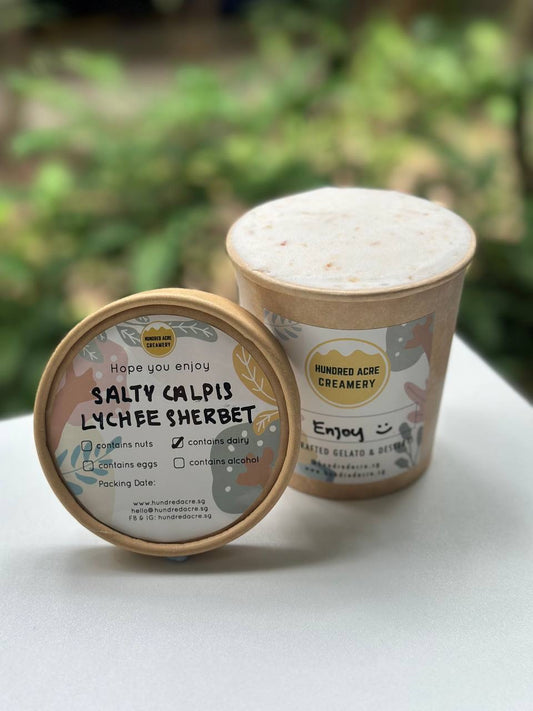 Salted Calpis Lychee Sherbet
